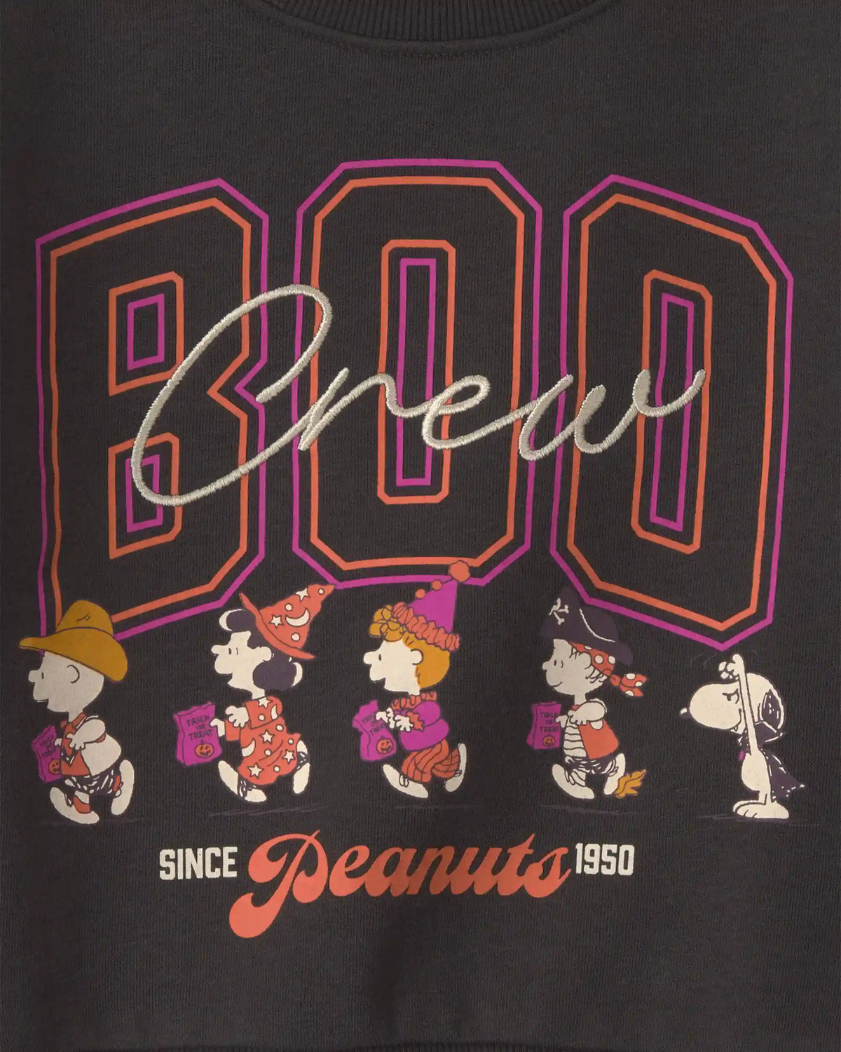 Toddler Boy 'Boo Crew' Peanuts Snoopy Halloween Pullover Sweatshirt - Black