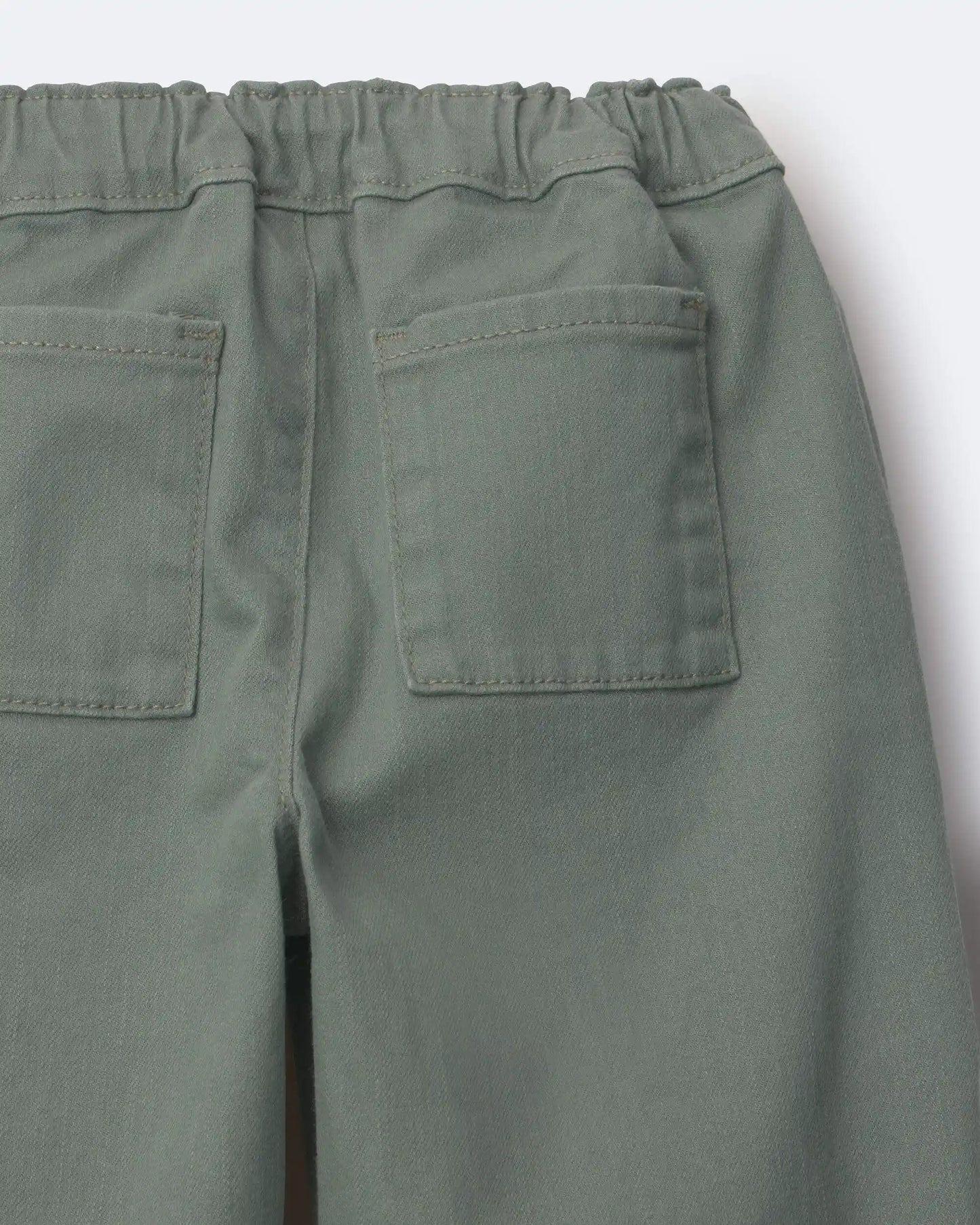 Toddler Girl Ric-Rack Cuffed Barrel Pant - Olive