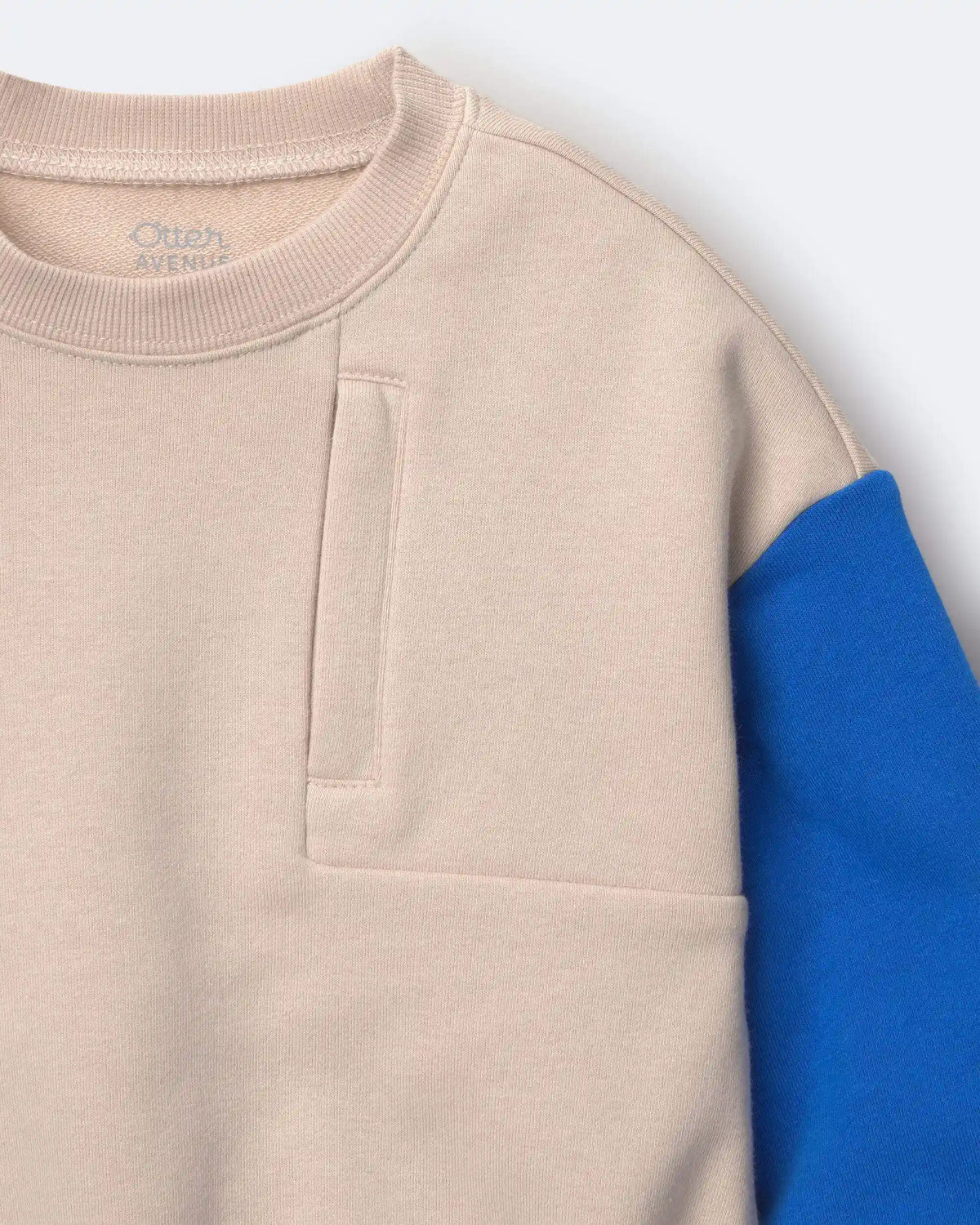 Toddler Boy Colorblock Pullover Sweatshirt - Khaki