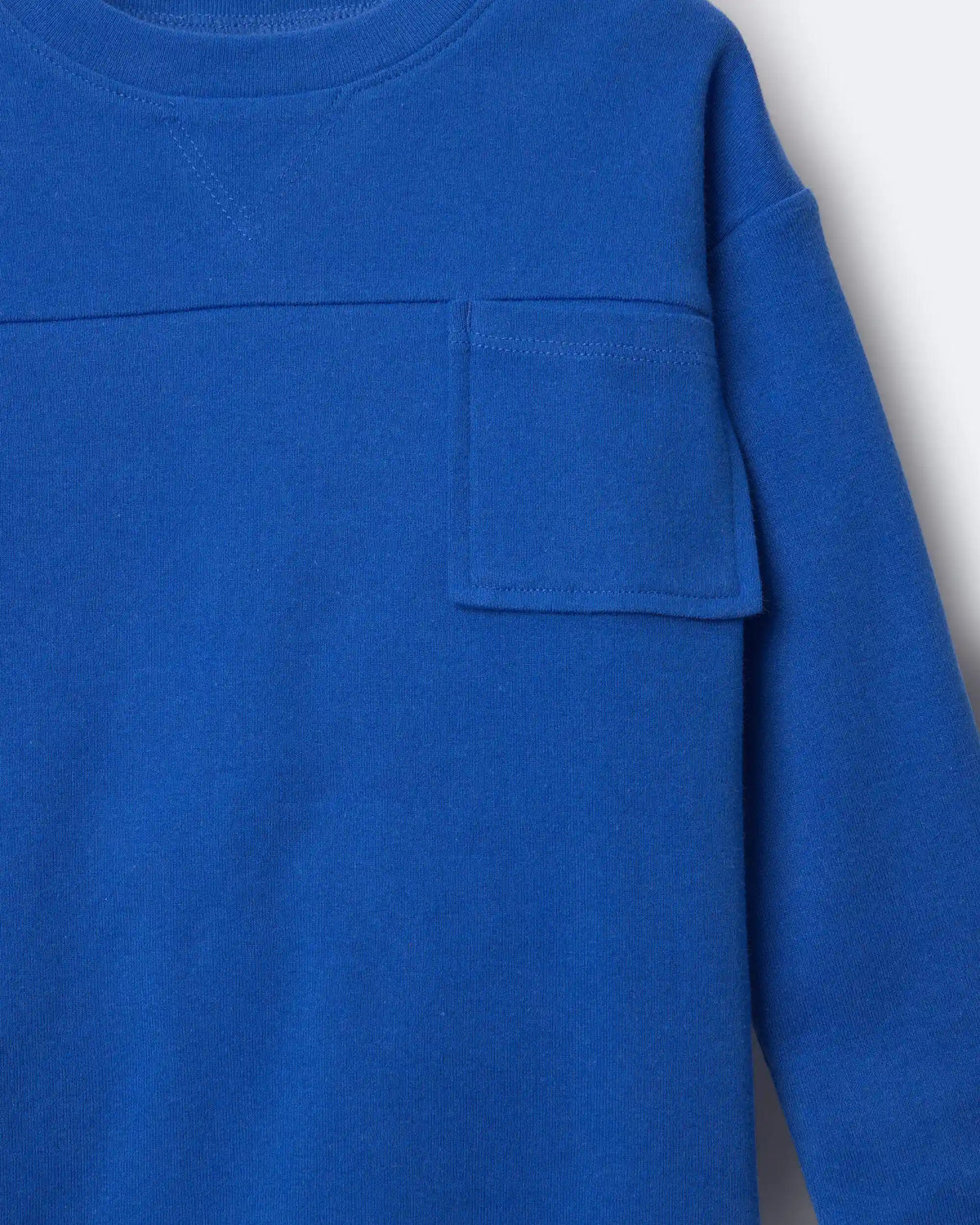 Toddler Ribbed Long-Sleeve Pocket Tee - Royal Blue