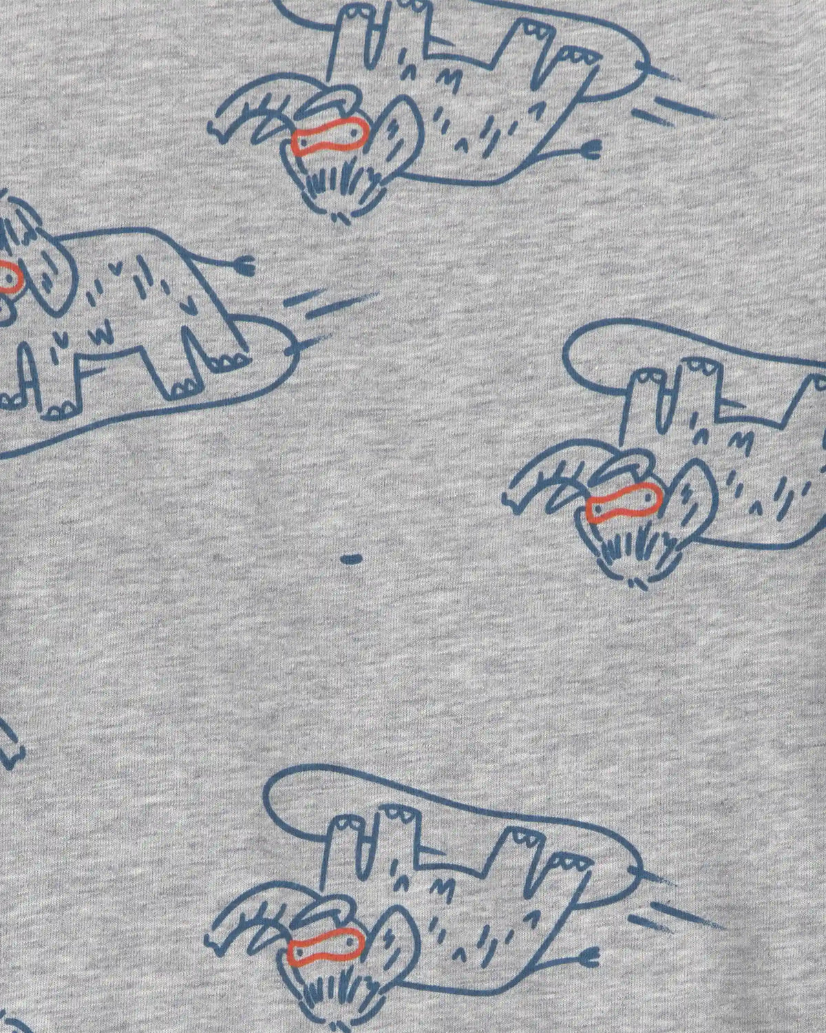 Toddler Boy Dinosaur Long-Sleeve T-Shirt - Grey