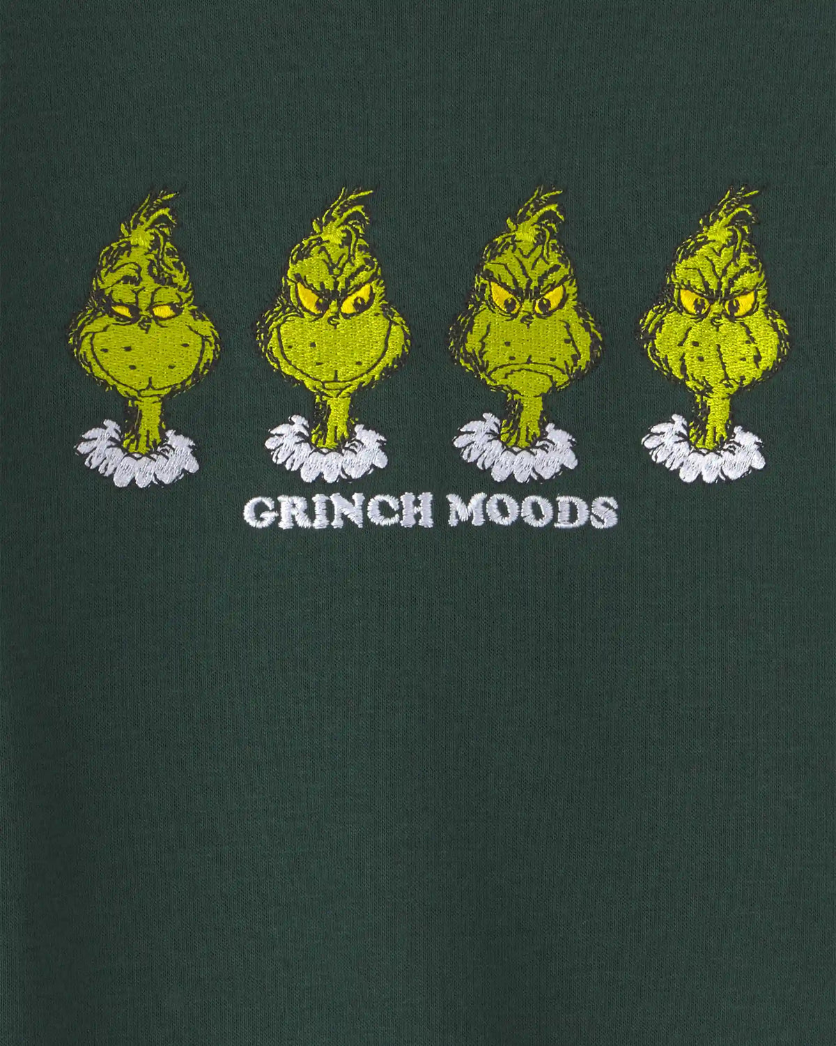 Toddler Boy Dr. Seuss™ The Grinch Embroidered Christmas Fleece Pullover Sweatshirt - Green