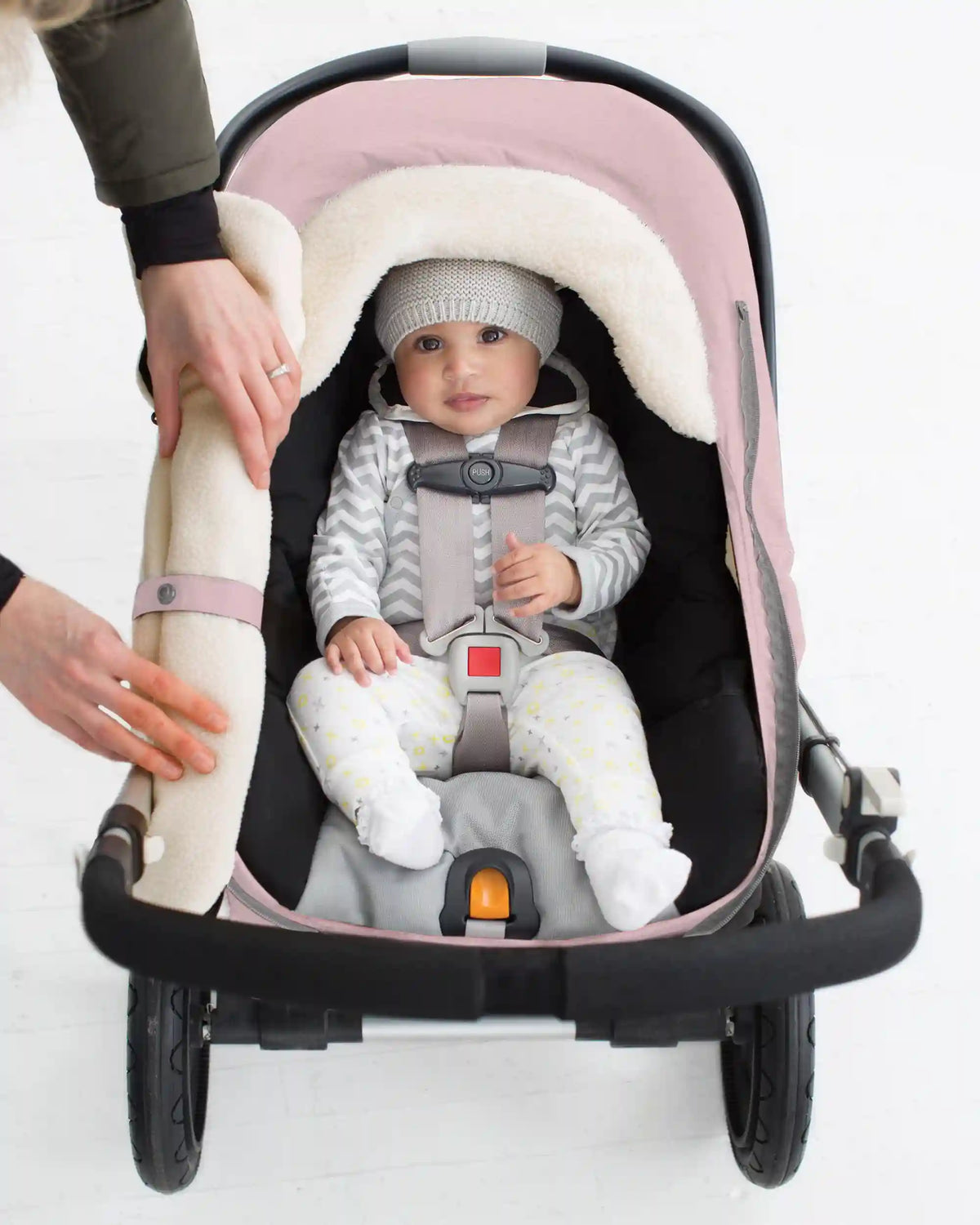 Stroll & Go Car Seat Cover - Pink Heather