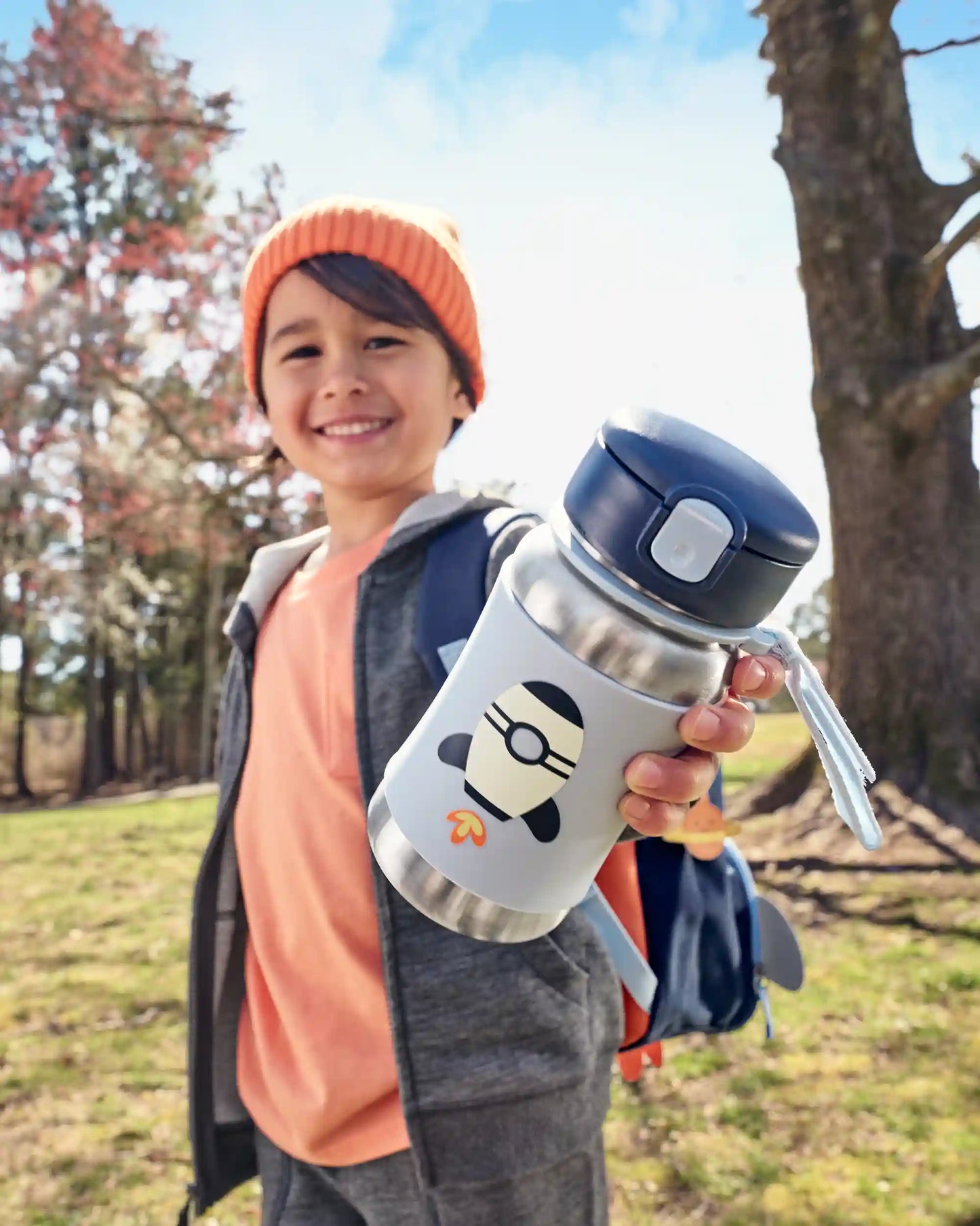 Spark Style Stainless Steel Straw Bottle - Rocket