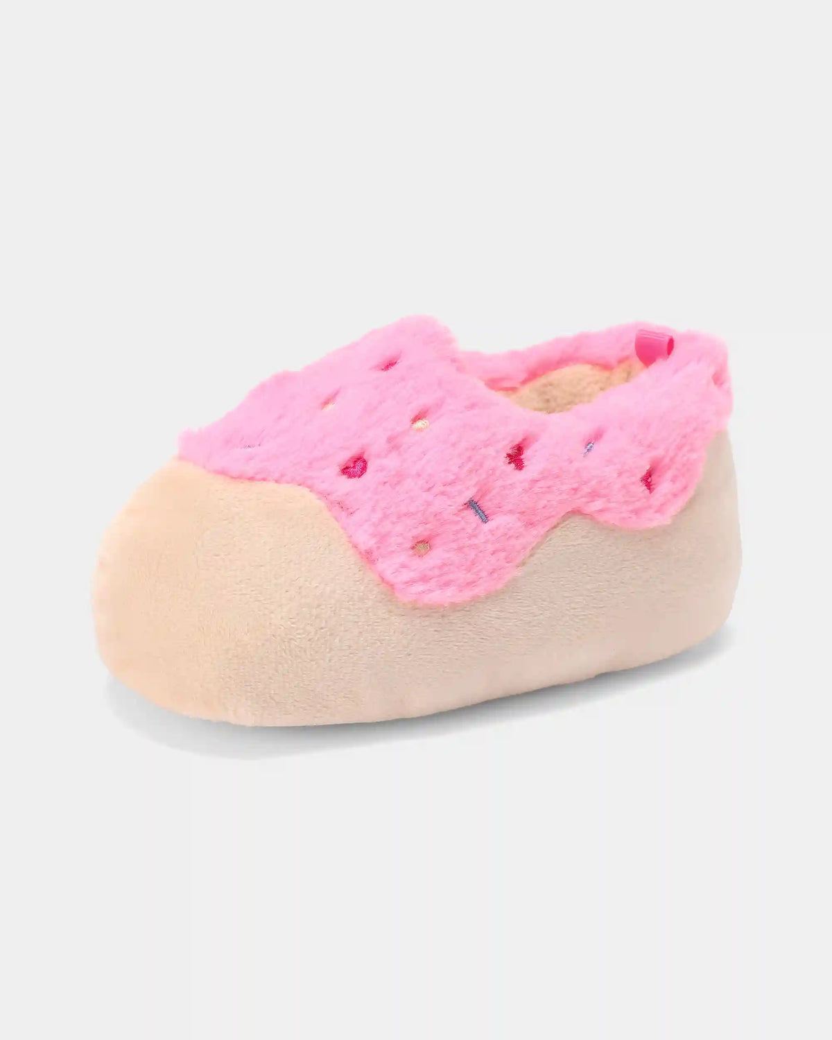 Girls Donut Slippers - Pink/Beige