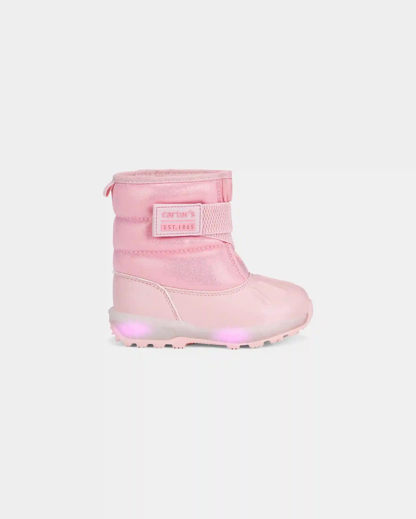 Toddler Girl Iridescent Light-Up Snow Boots - Pink