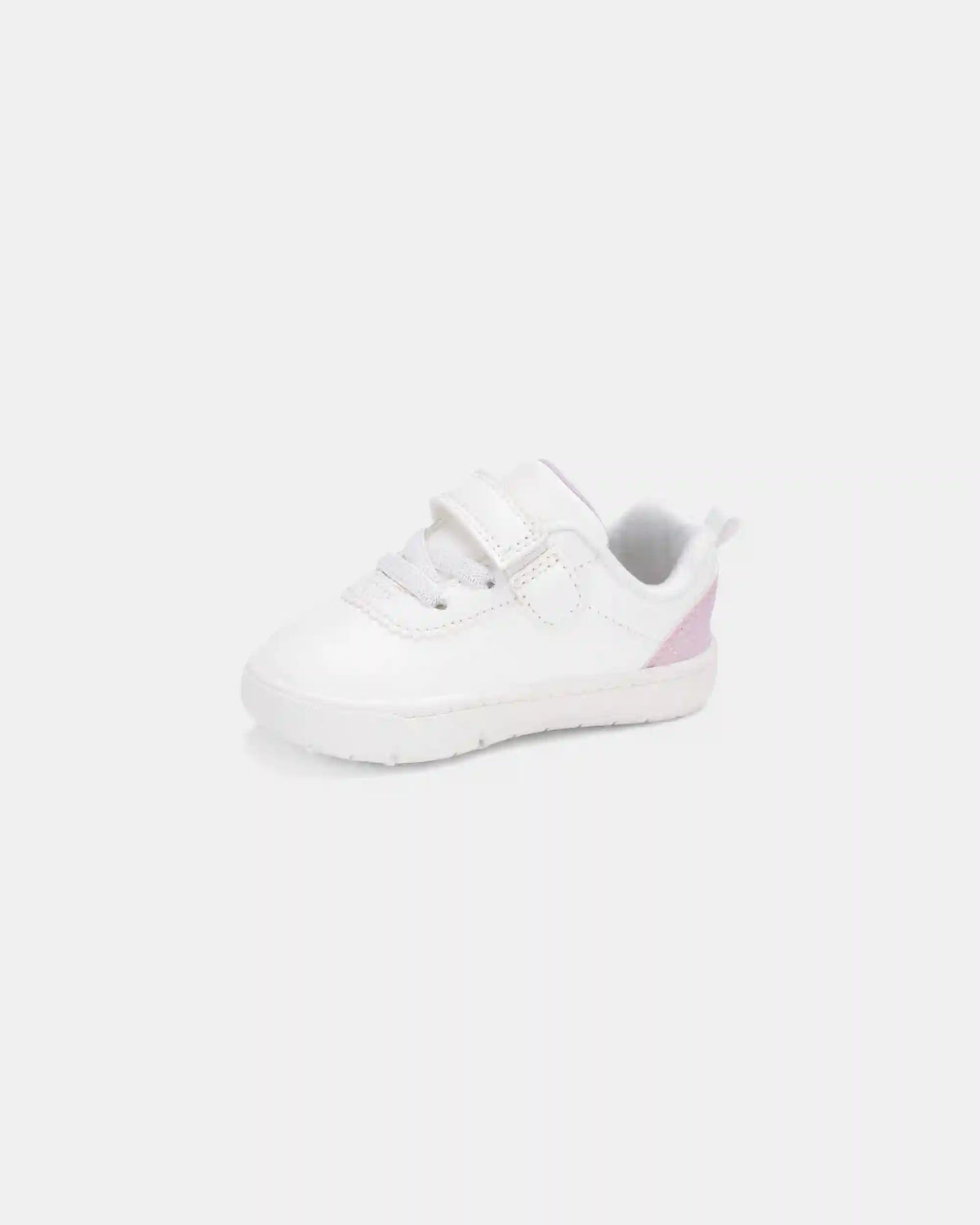 Baby Girl Every Step® First Walker Shimmer Heart Sneakers - White/Pink