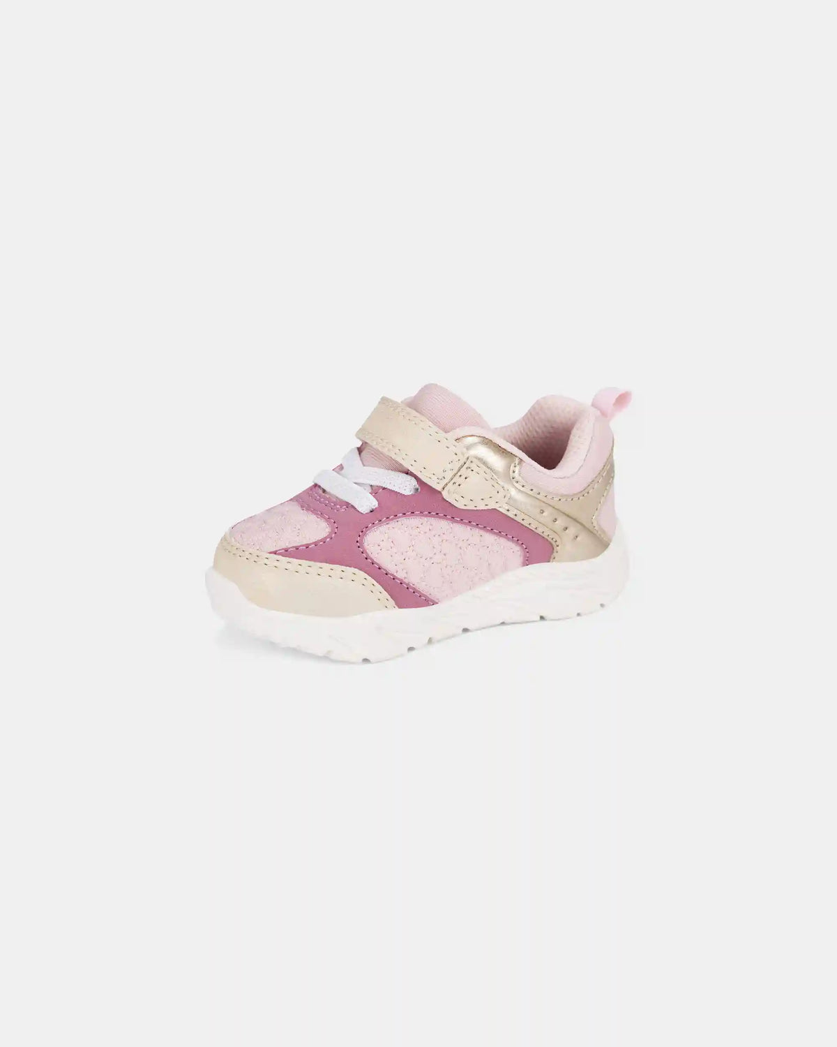 Baby Girl Every Step® First Walker Heart Color Block Sneakers - Pink/Gold