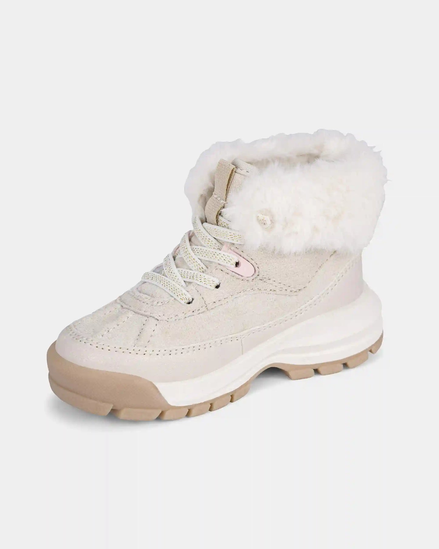 Toddler Girl Faux Fur High Top Boots - Tan