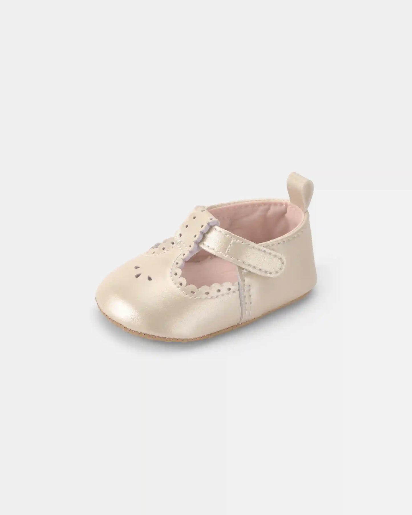 Baby Girl Eyelet Mary Jane Flats - Cream