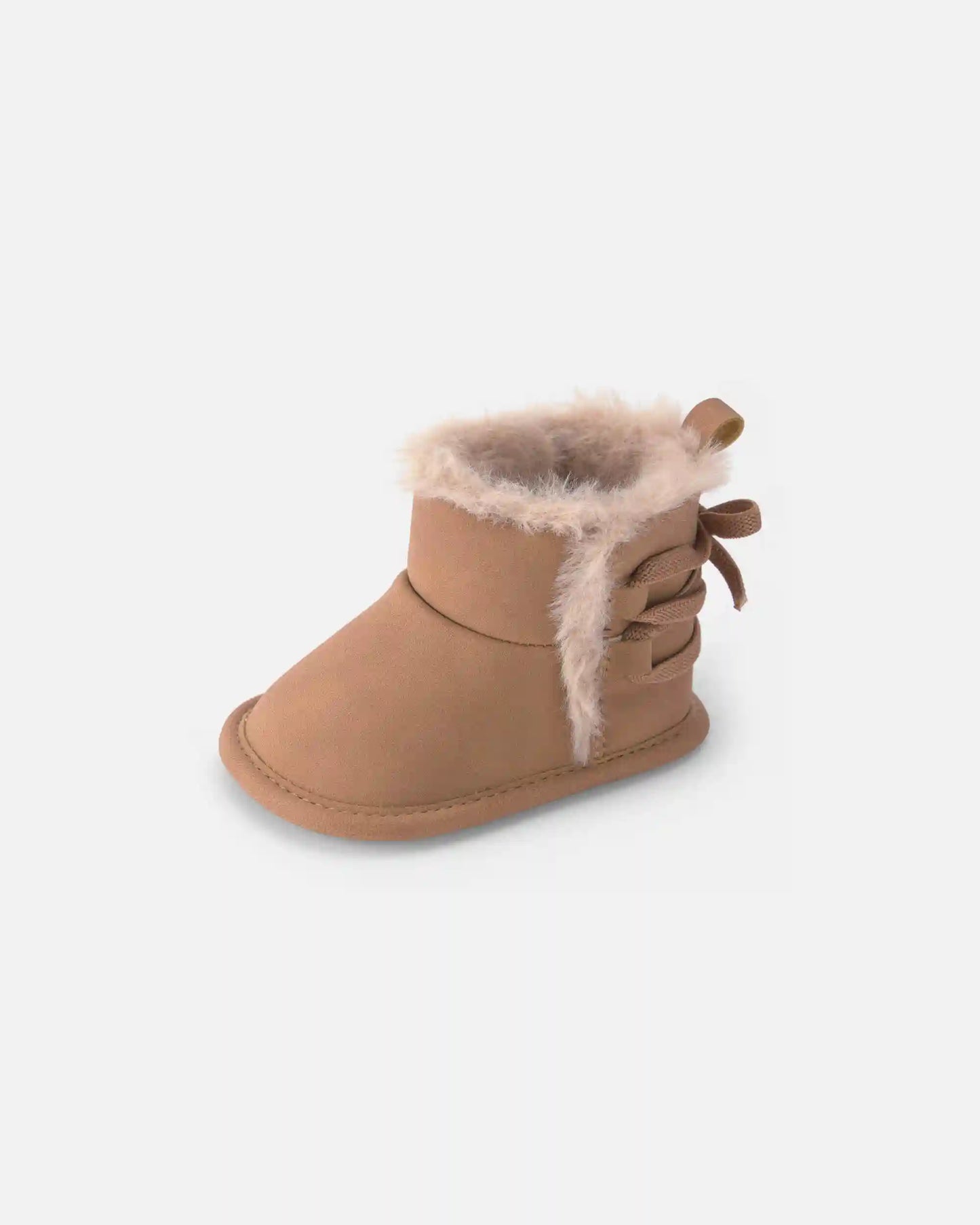 Baby Girl Teddy Fleece Boot - Brown