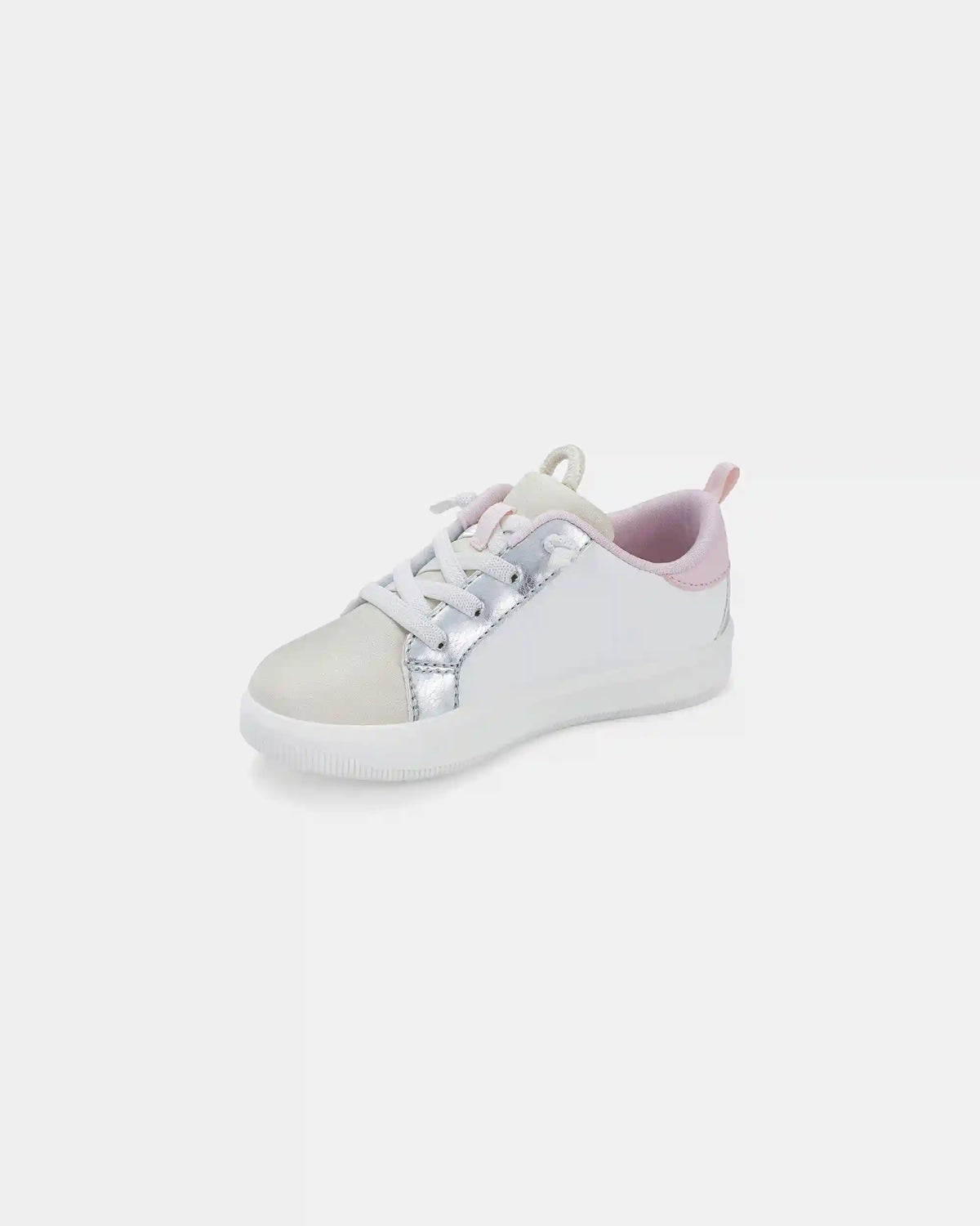Toddler Girl Colorblock Metallic Heart Sneakers - White/Pink