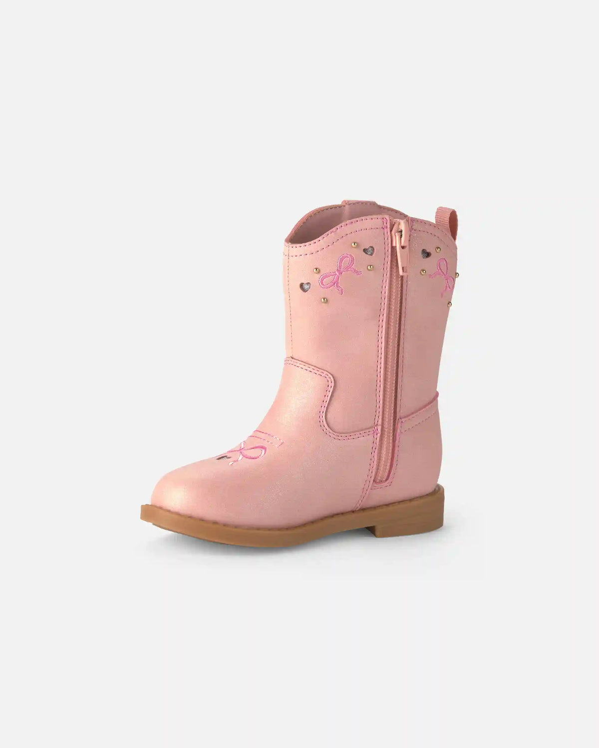 Toddler Girl Bow Cowboy Boots - Pink