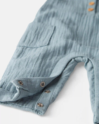 Baby Boy Organic Cotton Gauze Overall