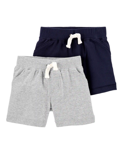 Baby 2-Pack Cotton Pull-On Shorts