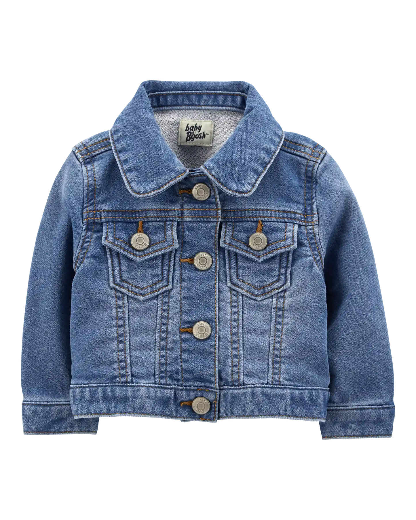 Baby Girl Knit-Like Denim Jacket - Dark Wash