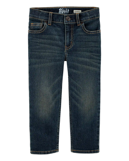 Baby Faded Dark Wash Straight-Leg Jeans
