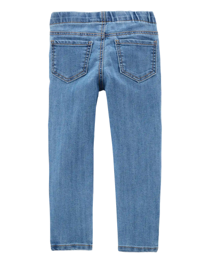 Baby Girl Medium Wash Elastic-Waist Jeggings
