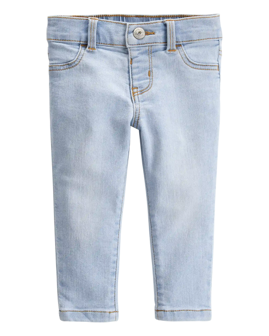 Baby Light Blue Wash Skinny-Leg Jeans
