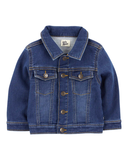 Baby Boy Knit-Like Denim Jacket - Dark Wash