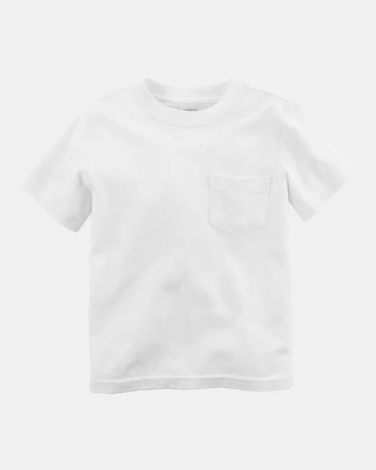 Baby Solid Short-Sleeve Pocket Tee - White