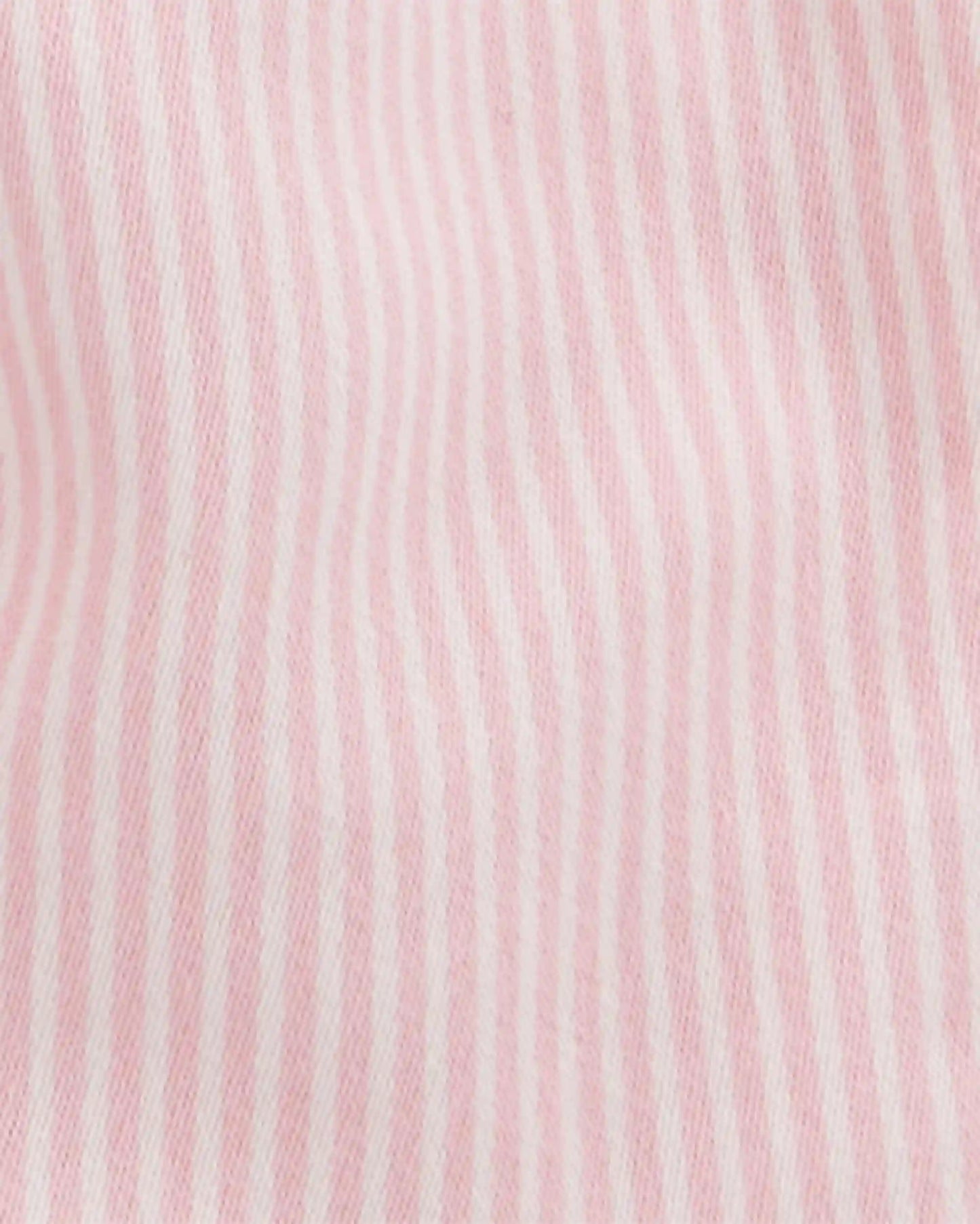 Baby Knit Denim Hickory Stripe Overalls - Pink