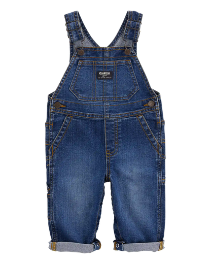 Baby Stretch Denim Classic Overalls - Dark Wash
