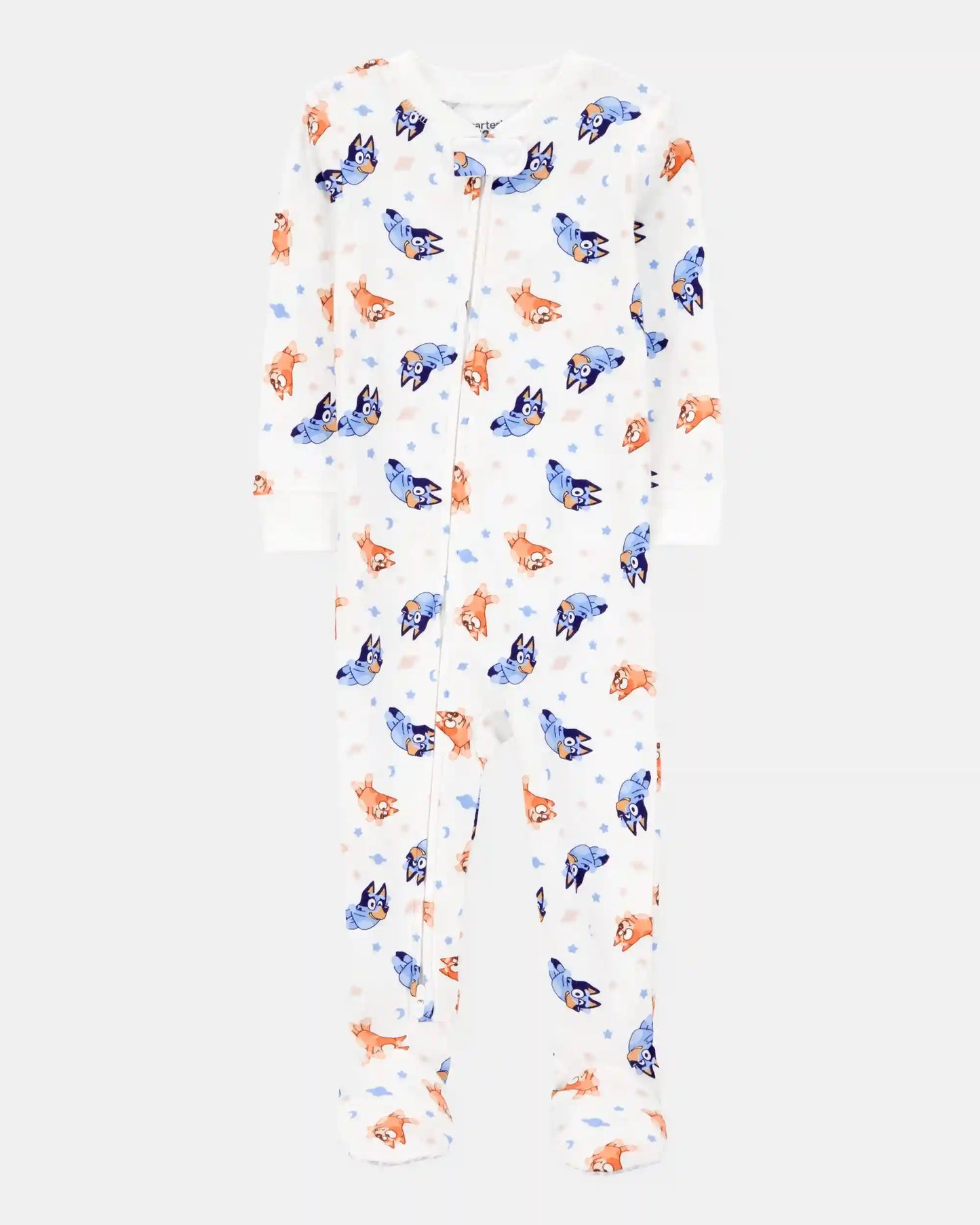 Baby Bluey Snug Fit Cotton Footie 1-Piece Pajamas