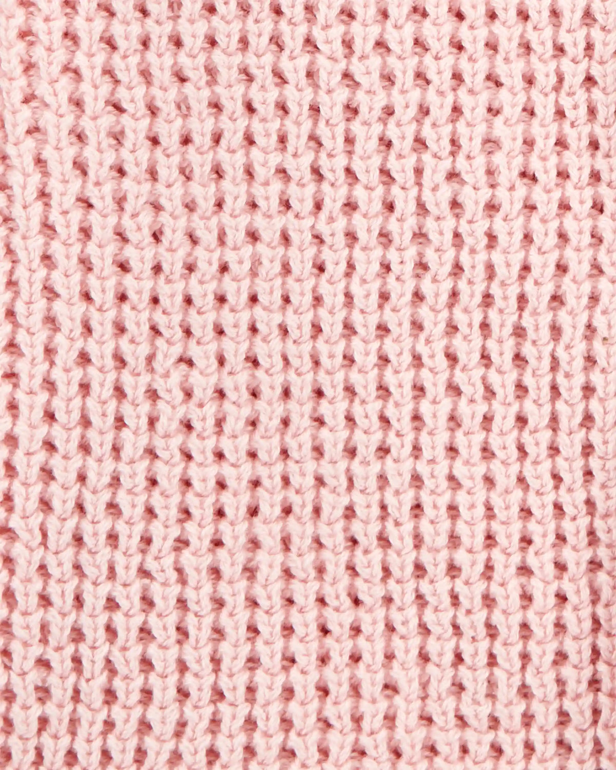 Baby Hooded Waffle Knit Cardigan - Pink