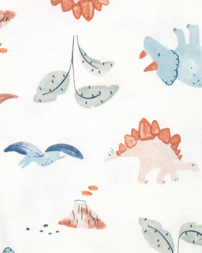Baby Boy 5-Pack Dinosaur Short-Sleeve Cotton Bodysuits