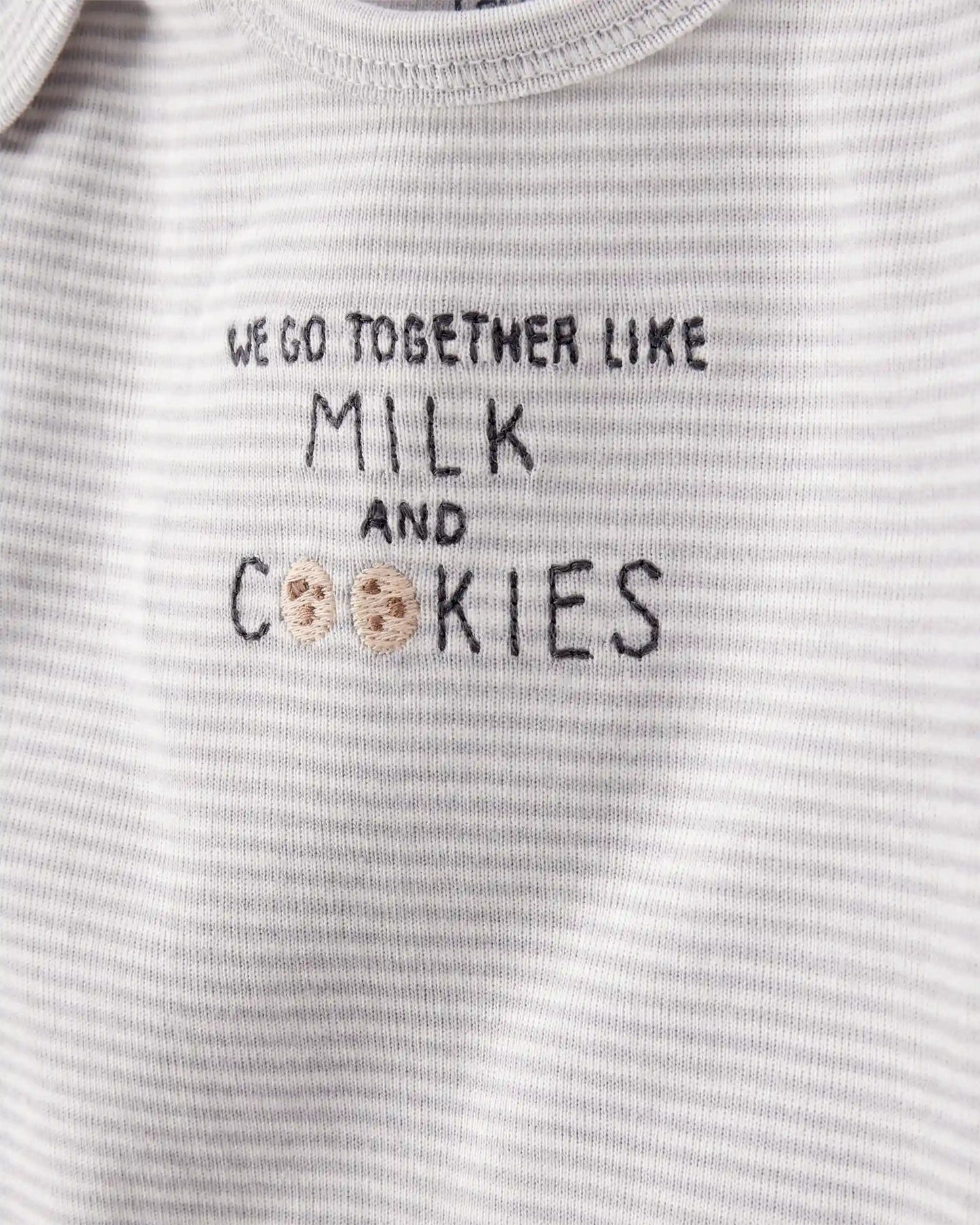 Baby 3-Piece Milk & Cookies Little Character Set® - Grey