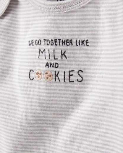 Baby 3-Piece Milk & Cookies Little Character Set® - Grey