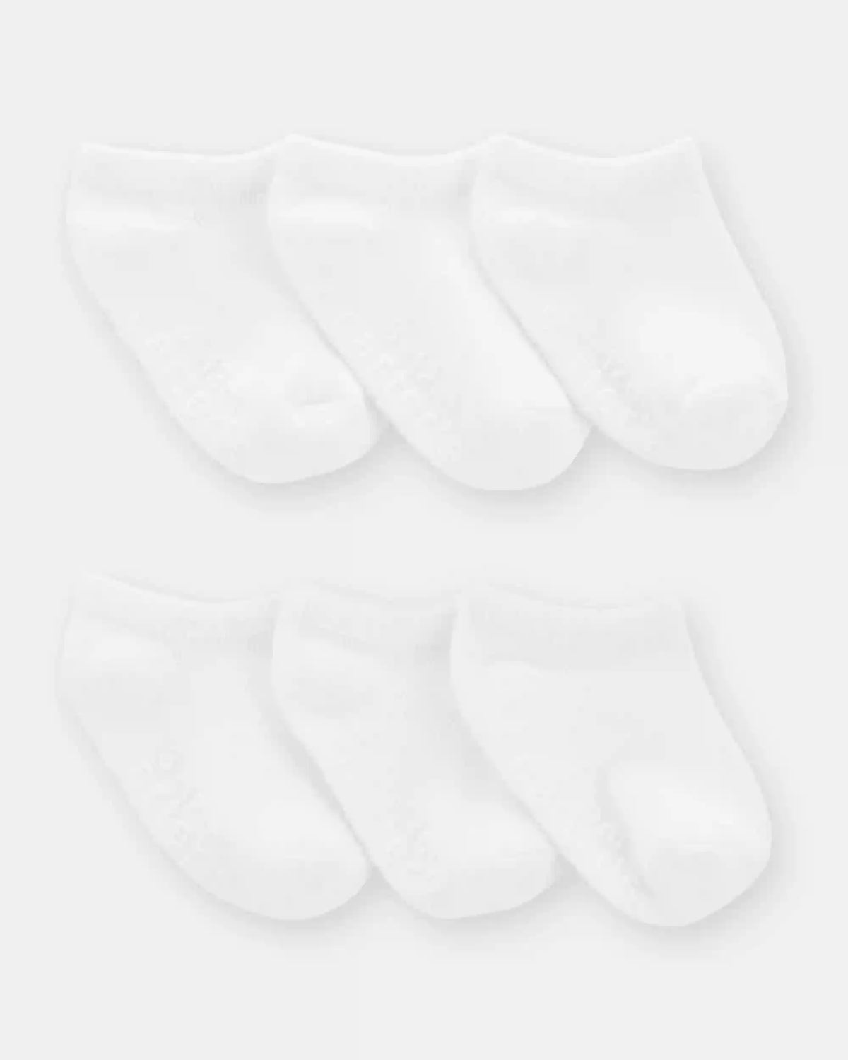 Baby Boy 6-Pack No Show Socks - White