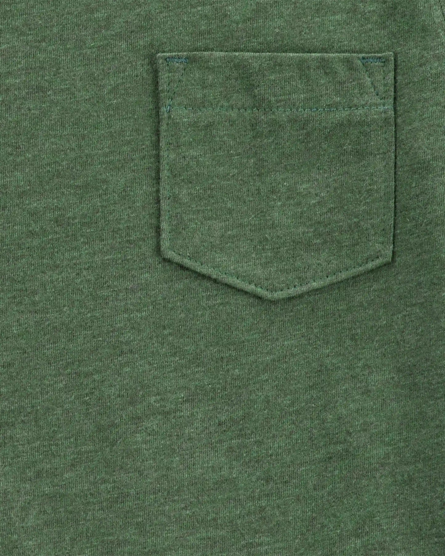 Baby Solid Short-Sleeve Pocket Tee - Dark Green