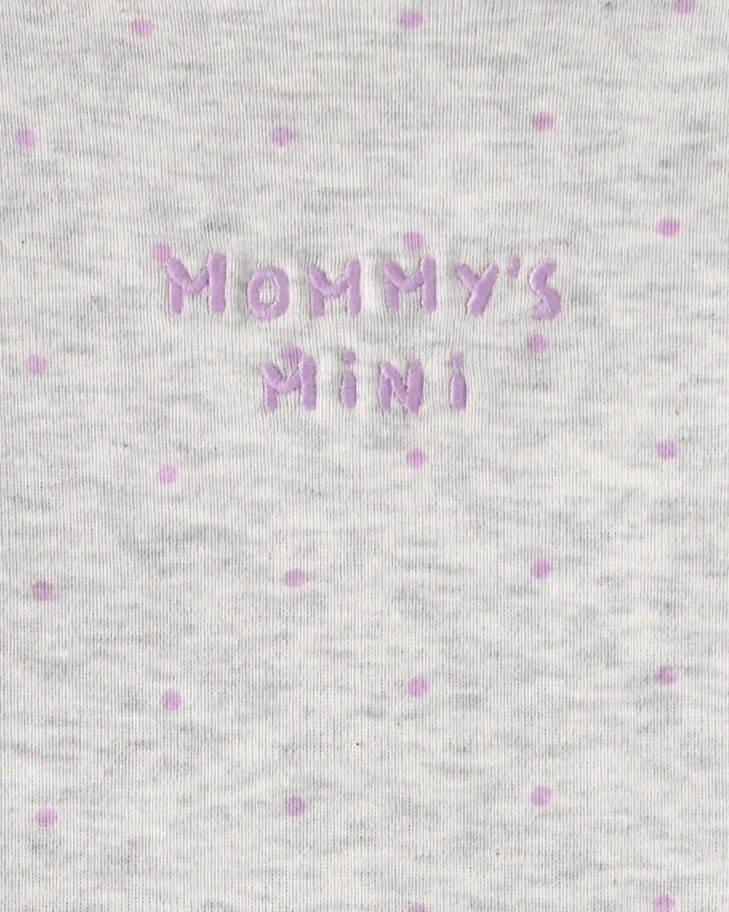 Baby Girl 3-Piece 'Mommy's Mini' Outfit Set - Purple/Grey