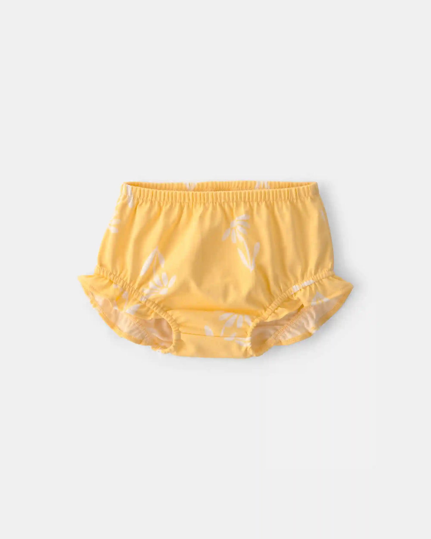 Baby Girl 3-Piece Flower Outfit Set - Yellow/White