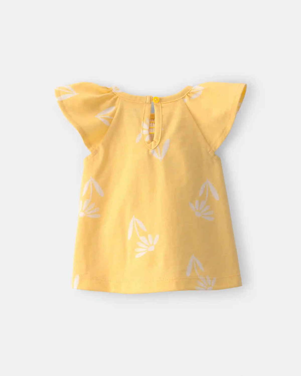 Baby Girl 3-Piece Flower Outfit Set - Yellow/White