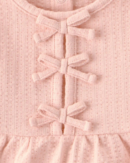 Baby Girl 3-Piece Floral Top, Bodysuit & Short Set - Pink/Cream