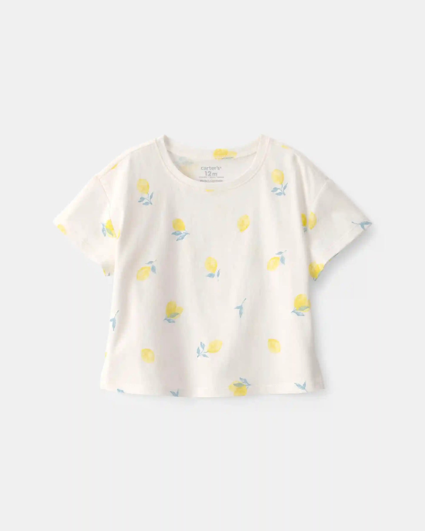 Baby Girl Lemon Relaxed Top - Cream