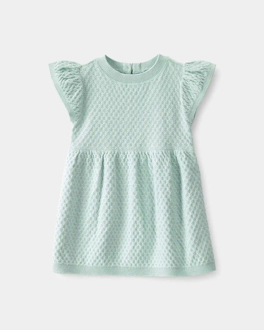 Baby Girl Sweater Dress - Green