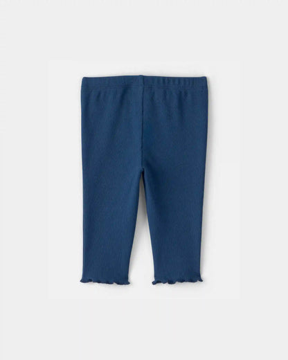 Baby Girl Rib Pants - Navy Blue