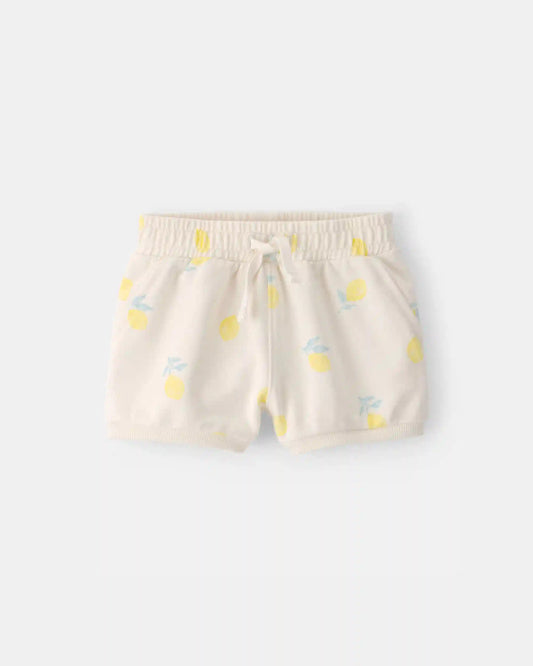 Baby Girl French Terry Shorts - Ivory