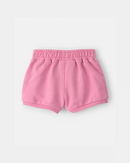 Baby Girl French Terry Shorts - Pink