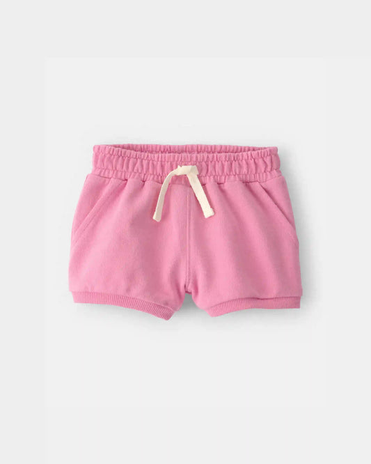 Baby Girl French Terry Shorts - Pink