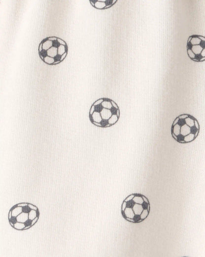 Baby Soccer French Terry Shorts - Ivory