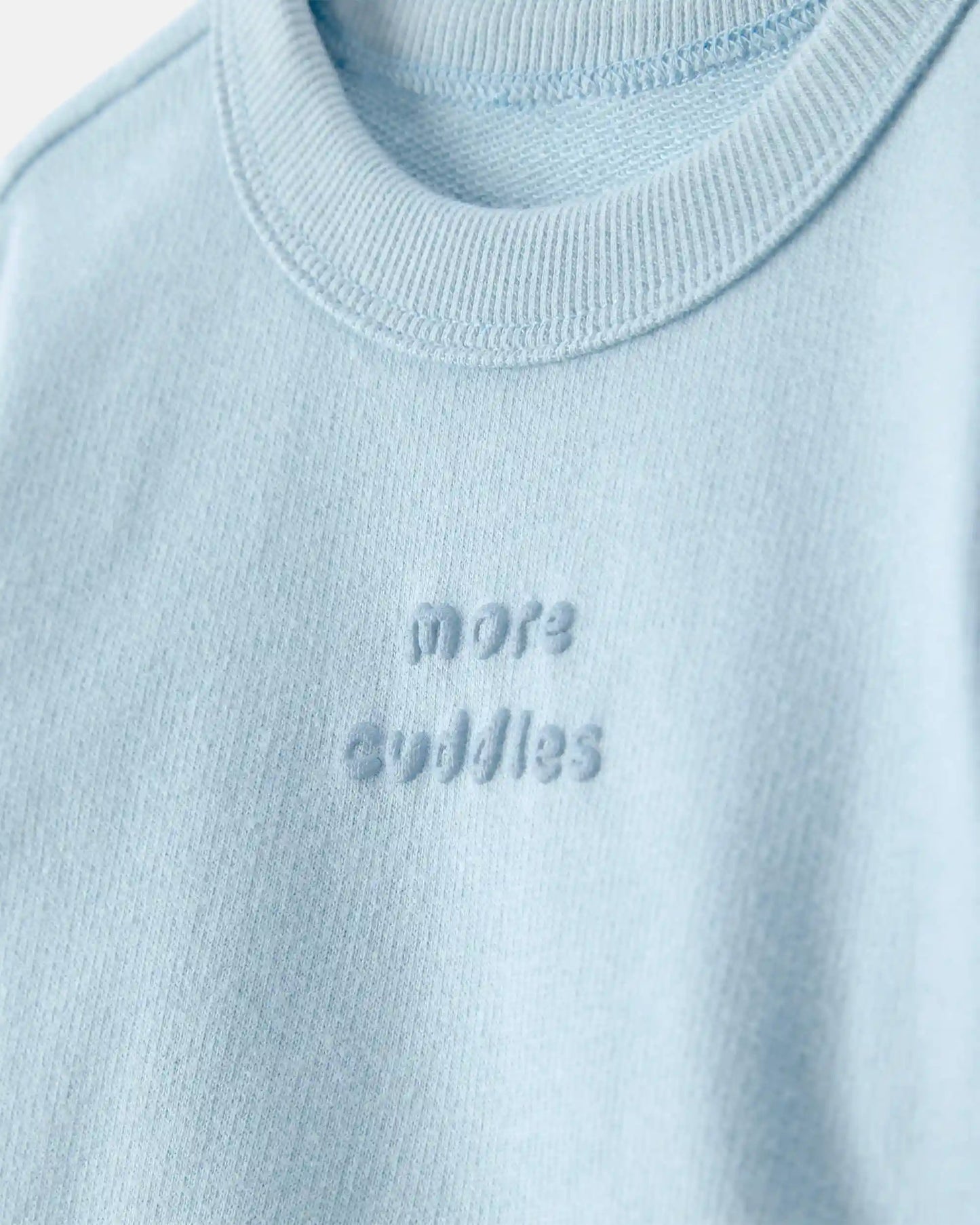 Baby 'More Cuddles' French Terry Pullover Sweatshirt - Blue