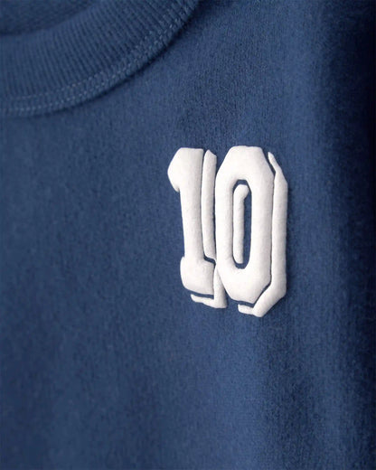 Baby Boy Varsity French Terry Pullover Sweatshirt - Navy Blue