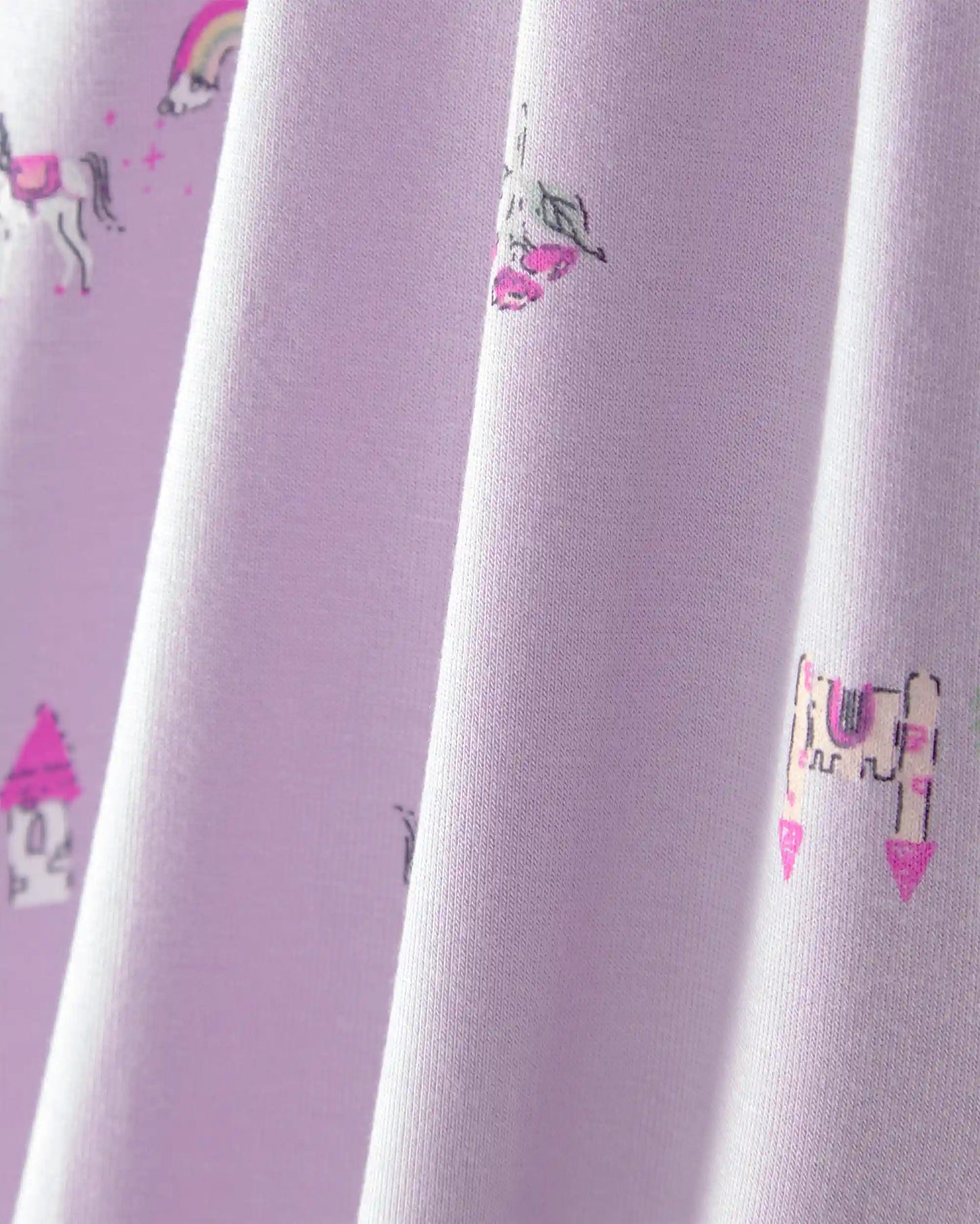 Baby Girl Fairytale 2-Way Zip PurelySoft Sleep & Play Pajama - Purple