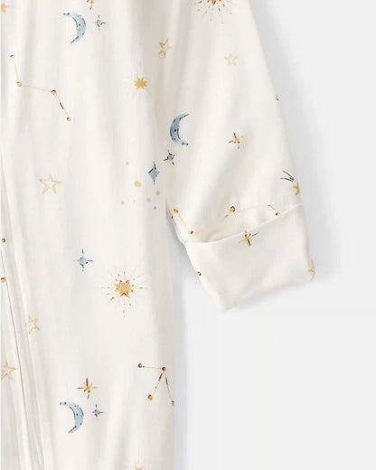Baby Constellation 2-Way Zip PurelySoft Sleep & Play Pajama - Cream