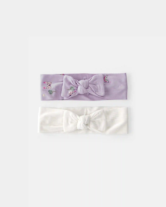Baby Girl Fairytale PurelySoft Headbands - Purple/Ivory
